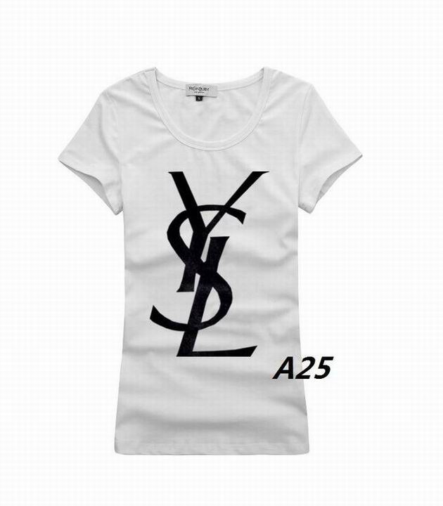 YSL short round collar T woman S-XL-066